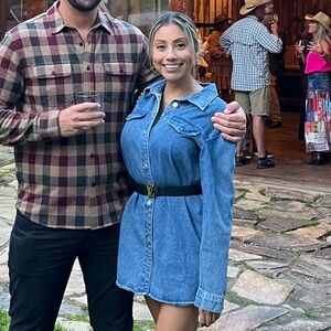 superdown Light Blue Denim Shirt Dress